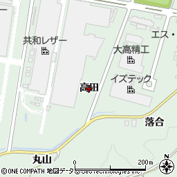愛知県新城市有海（高田）周辺の地図