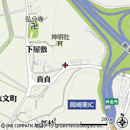 愛知県岡崎市下衣文町下屋敷37周辺の地図