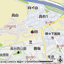 京都府長岡京市奥海印寺（山田）周辺の地図