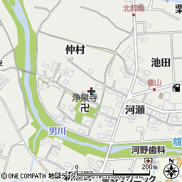 愛知県岡崎市樫山町仲村24周辺の地図
