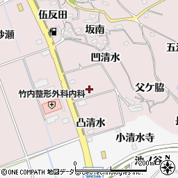 愛知県知多郡阿久比町萩清水周辺の地図