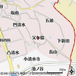 愛知県阿久比町（知多郡）萩（父ケ脇）周辺の地図