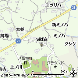 愛知県新城市矢部本並周辺の地図