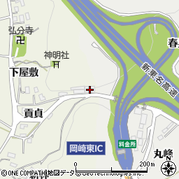 愛知県岡崎市下衣文町下屋敷39周辺の地図
