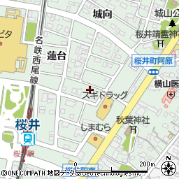 愛知県安城市桜井町森田周辺の地図