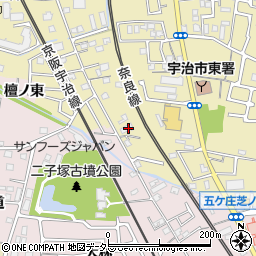 京都府宇治市木幡南端21-2周辺の地図