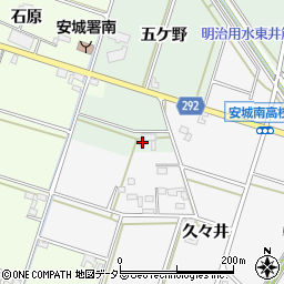 愛知県安城市桜井町五ケ野4周辺の地図