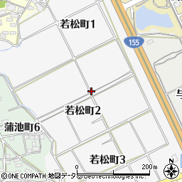 愛知県常滑市若松町周辺の地図