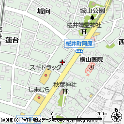 愛知県安城市桜井町阿原周辺の地図