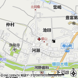 愛知県岡崎市樫山町河瀬16周辺の地図