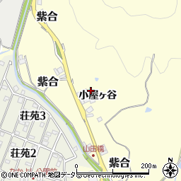 兵庫県川辺郡猪名川町紫合小屋ヶ谷周辺の地図