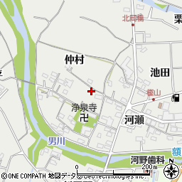 愛知県岡崎市樫山町仲村46周辺の地図