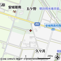 愛知県安城市桜井町五ケ野6周辺の地図