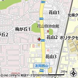 長岡京花山郵便局 ＡＴＭ周辺の地図