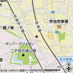 京都府宇治市木幡南端21-7周辺の地図