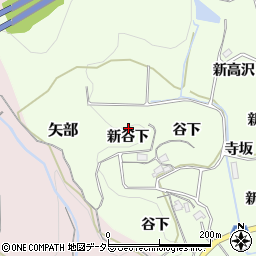 愛知県新城市矢部新谷下周辺の地図