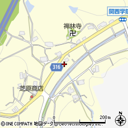 兵庫県三田市上内神578周辺の地図