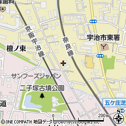 京都府宇治市木幡南端21周辺の地図