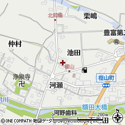 愛知県岡崎市樫山町池田31周辺の地図