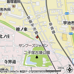 京都府宇治市木幡熊小路2周辺の地図