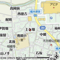 愛知県知多郡阿久比町植大上ケ畑周辺の地図