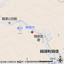 静岡県藤枝市岡部町岡部2536周辺の地図