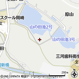 愛知県岡崎市岡町原山周辺の地図