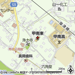 甲賀市　甲南東保育園周辺の地図