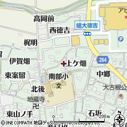 愛知県知多郡阿久比町植大上ケ畑13-1周辺の地図