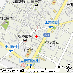 愛知県岡崎市土井町駒之舞周辺の地図