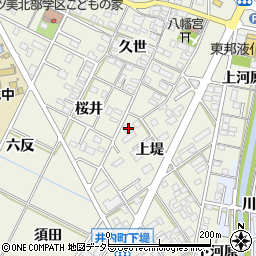 愛知県岡崎市井内町上堤23周辺の地図