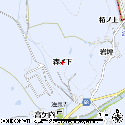 兵庫県宝塚市大原野森ノ下周辺の地図