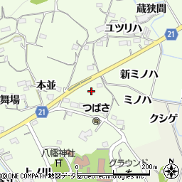 愛知県新城市矢部ユツリハ周辺の地図