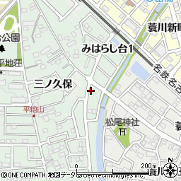 愛知県岡崎市みはらし台周辺の地図
