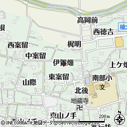 愛知県知多郡阿久比町植大伊賀畑周辺の地図
