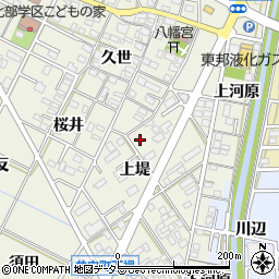 愛知県岡崎市井内町上堤9周辺の地図