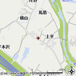 愛知県岡崎市樫山町上平60周辺の地図