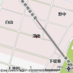 愛知県安城市川島町深池周辺の地図