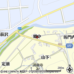 愛知県岡崎市細光町郷中周辺の地図