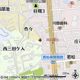 愛知県岡崎市柱町羽根田周辺の地図