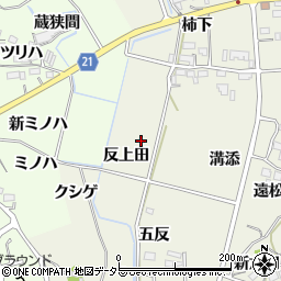愛知県新城市富永（反上田）周辺の地図