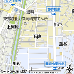 愛知県岡崎市柱町下地周辺の地図