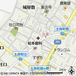 愛知県岡崎市土井町辻2周辺の地図