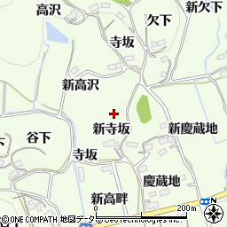 愛知県新城市矢部（新寺坂）周辺の地図