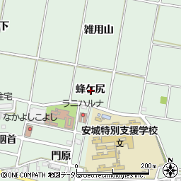 愛知県安城市桜井町蜂ケ尻周辺の地図