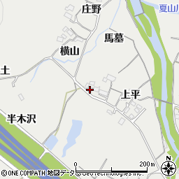 愛知県岡崎市樫山町上平65-1周辺の地図