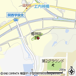 兵庫県三田市上内神1141周辺の地図