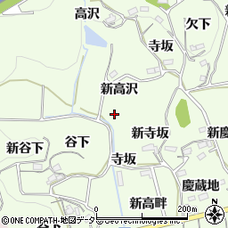 愛知県新城市矢部新高沢周辺の地図