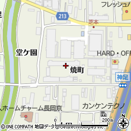 京都府長岡京市神足焼町周辺の地図