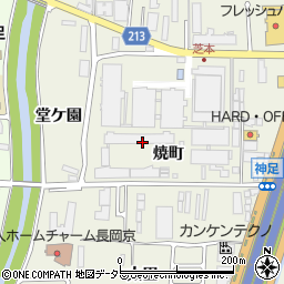 京都府長岡京市神足（焼町）周辺の地図